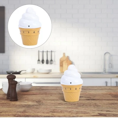  Analog Timer Cooking Timers for Kitchen Appliance Ice Cream Cone - Image 1 of 4