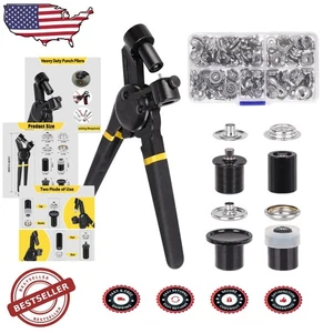 Adjustable Snap Setter Tool - Heavy Duty Canvas Fastener, Boat Cover Repair Kit - Picture 1 of 9
