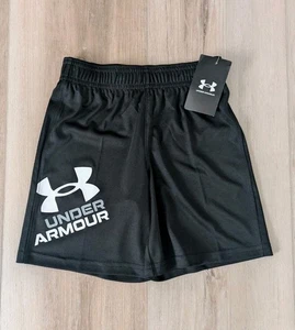 NWT Boys Under armour shorts size 5 Black/White Athletic Shorts - Picture 1 of 3