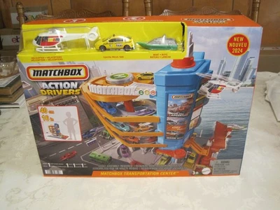 MATCHBOX ACTION DRIVERS TRANSPORTATION CENTER PLAYSET WITH HELICOPTER BOAT TAXI - Image 1 of 4