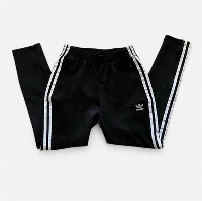 Adidas Originals Women's Petite Medium Beckenbauer Tracksuit pants Black / White - Image 1 of 4