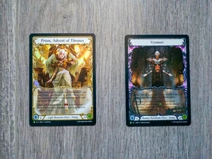 Carte promozionali Flesh and Blood TCG Prism, Avvento dei Troni e Vynnset Foil - Foto 1 di 2