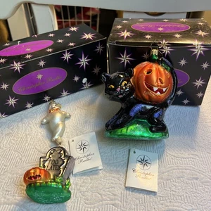 2 Christopher Radko Halloween BLACKIE N' JACKIE & Spirits Rising 2002 #5C - Imagen 1 de 16