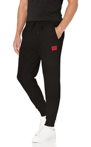 Hugo Boss Mens Elastic Waist Pockets Stretch Black Jogger Pants Size M - Picture 1 of 3