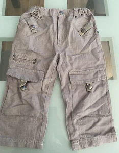 New Wheat Linen Cargo Bermuda Pants Gray Size 6 - Picture 1 of 2