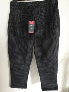 Giorgio Di Mare Damen Hose schwarz reine Baumwolle schwarz crop Größe 42/XL Ref Y18 - Bild 1 von 3