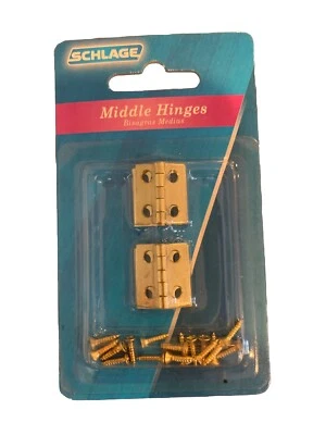 MIDDLE HINGE, BRASS FIN. 4 PER PACK NEW W/SCREWS Model C9011B3 - Image 1 of 2