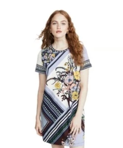 TORY BURCH Homage Floral Patchwork Cotton T-Shirt Dress – Size XL - Picture 1 of 12