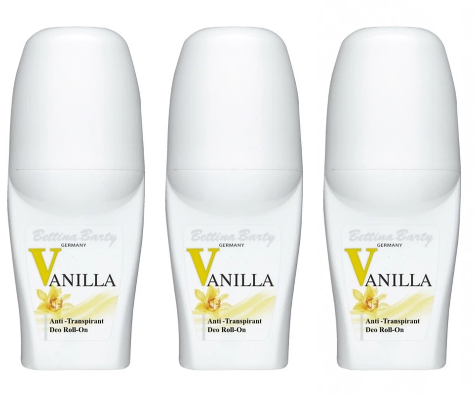 ✅ Bettina Barty Deo Roll On Vanilla Deodorant Anti Transpirant 3 x 50 ml ✅