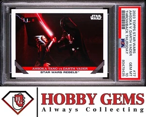 AHSOKA TANO DARTH VADER 2023 PSA 10 Topps Star Wars Throw Back Thursday #77 C3 - Picture 1 of 2