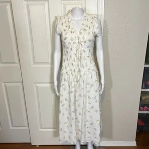 Rails Womens Floral Smocked Sleeveless Dress Tie-Front Small Womens - Picture 1 of 11