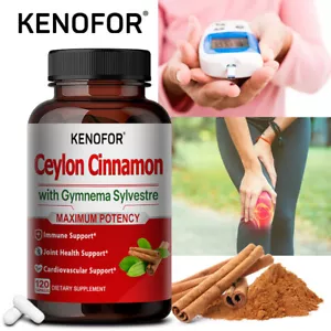 Pure Organic Ceylon Cinnamon Extract 3000 Mg Blood Sugar Regulating Capsules - Bild 1 von 12