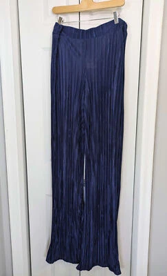 Boohoo NWT Women's Size 12 Tall Blue Pull On Pants - Image 1 of 4