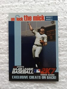 2007 Topps Unlock the Mick #2 of 5 Mickey Mantle Yankees MLB 2K7 Baseball Card