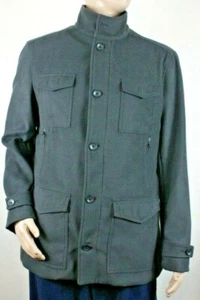 Elie Tahari Men Outwear Parka Jacket Poly Blend Zipperred Linner Green Size XL - Picture 1 of 12
