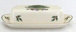 Spode Christmas Tree Butter Dish with Lid