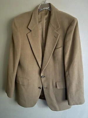 Blazer Chaqueta Dos Botones Cabello Camel Raíces Usado Talla 42R Foto 1 de 4