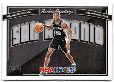 2022-23 NBA Hoops Rookie Greetings #20 MALAKI BRANHAM  San Antonio Spurs  - Image 1 of 2