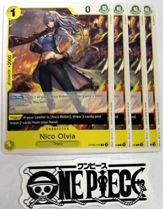 4x One Piece OP09-106 C Nico Olvia - Inglés - Juego - TCG - Como nuevo - Imagen 1 de 1