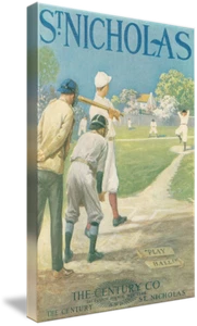 Canvas Art - St. Nicholas Baseball Vintage Advertisement, - Picture 1 of 19