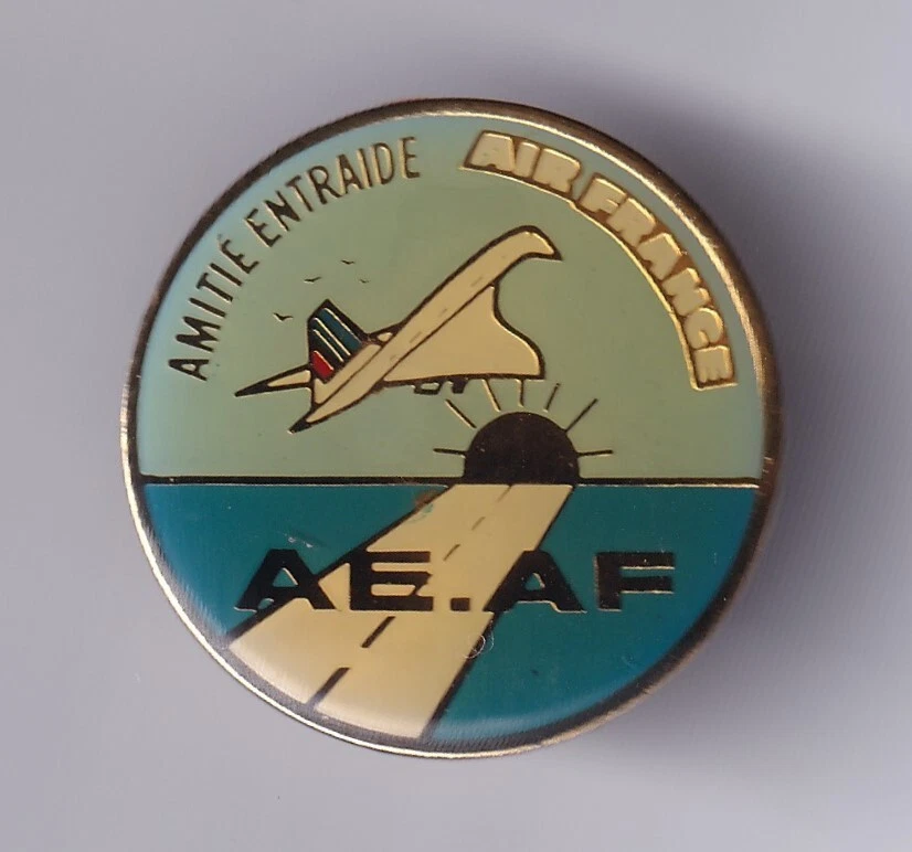 RARE PINS PIN'S .. AVION PLANE AIRLINES AIR FRANCE CONCORDE AMITIE ENTRAIDE ~FT - Photo 1/1