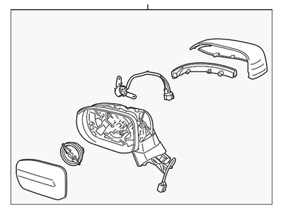 Conjunto de espejo retrovisor original Kia 87620-S9020 Foto 1 de 2