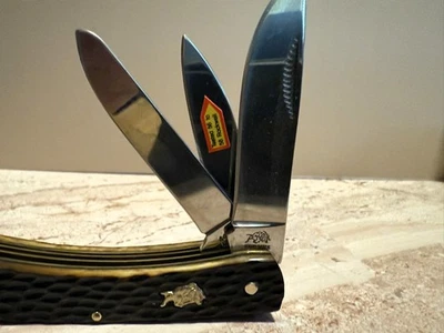 Bull Dog Marca 3 Hojas Sod Buster Marrón Hueso Plantilla Mango Importado (CHINA) Foto 1 de 4