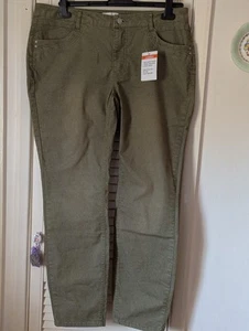 Ladies Collection Petite slim thigh & ankle straight Khaki Green jeans 16P NEW - Picture 1 of 5