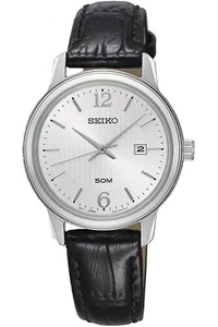 SEIKO SUR659P1,Ladies Dress,Quartz Movement,Stainless,Silver Tone,Strap,50m WR - Picture 1 of 3