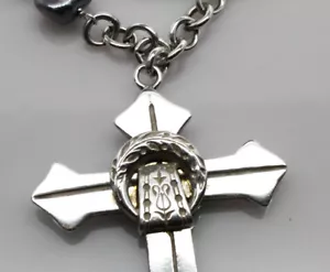 Vintage Large Silver Cross on 36" Chain, 72 grams, One-of-a-kind - Picture 1 of 4