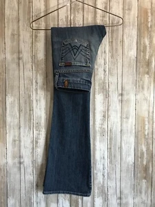 Pantalones de mezclilla desgastados 7 For All Mankind 7FAM A bolsillo bootcut pierna 26 - Imagen 1 de 10