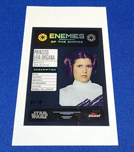 2023 Topps Finest EOTE Alpha 1/10 Princess Leia Organa Case Hit Black #1 of 10 - Picture 1 of 3