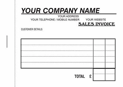 2 Invoice Books - 50 x 2 Personalised A6 Duplicate NCR / Sales Book / Work Book - Image 1 of 4