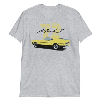 Camiseta Mach 1 Mustang 1972 coche clásico manga corta Foto 1 de 2