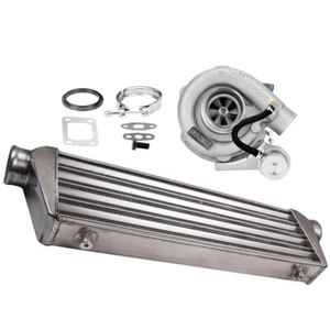 Universal Turbocharger Intercooler Kit T3 .63 A/R 0.5 2.5" 64mm Intercooler - Picture 1 of 11