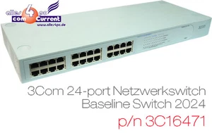 24x PORT 10/00 SWITCH 3COM BASELINE LAN SWITCH 2024 3C16471 FÜR NETZWERKSCHRANK - Bild 1 von 1