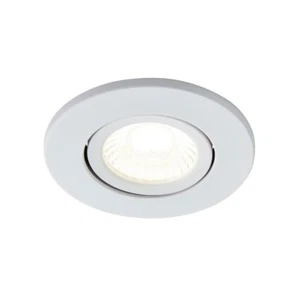 Litecraft Recessed Downlight Fire Rated Tiltable LED Spotlight - White Clearance - Picture 1 of 7