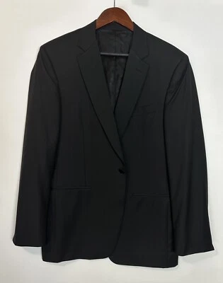 $405 Chaqueta Esmoquin CANALI 14712/48 Negra Sólida Un Botón Mezcla Lana Talla 44 R Foto 1 de 4
