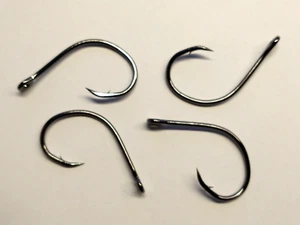 (25) Eagle Claw Lazer Circle Sea hooks (Size 6/0) Black (L197BK) BULK - Picture 1 of 3