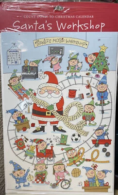 Vintage Hallmark Christmas Advent Count-Down-To-Christmas Calendar Santa’s Shop - Image 1 of 4