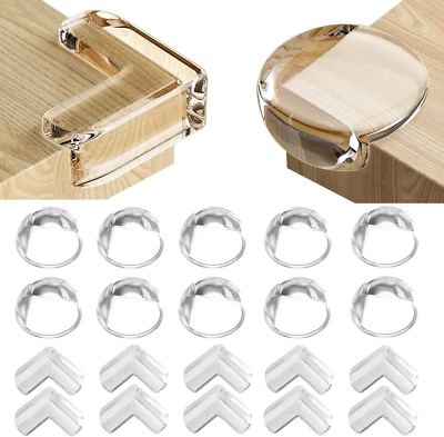 Paraspigoli per Bambini 20Pz Trasparenti Angolari in Gomma per Tavolo E Mobili - Immagine 1 di 4