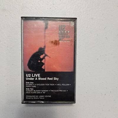U2 | Live - Under A Blood Red Sky - Cassette Tape 1983 Atlantic - Image 1 of 3