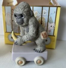 Precious Moments Birthday Train Go Bananas Gorilla Age 15 Ceramic Figurine Boxed