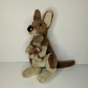 Yomiko Classics Mommy Baby Joey Kangaroo Plush Australia Soft Toy 14" Stuffed - Picture 1 of 8
