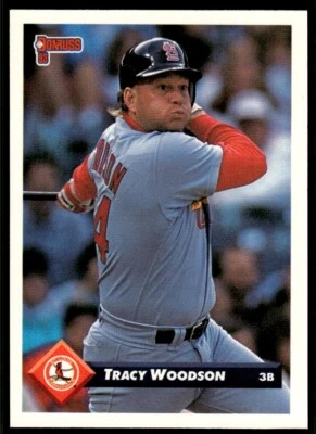 1993 Donruss Baseball Card Tracy Woodson St. Louis Cardinals #652 - Image 1 of 2