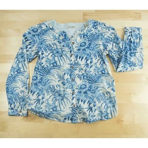 Blusa Campesina Scotch R'Belle Azul Floral Ámsterdam Azul Algodón 8 - Imagen 1 de 6