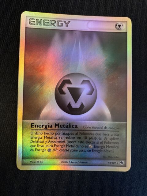 Spanish Pokemon EX Ruby & Sapphire 95/109 Rainbow Energy Reverse Holo Near  Mint