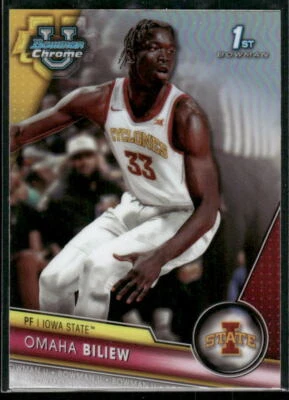 #32 Omaha Biliew 2023-24 Bowman University Chrome Refractor - Image 1 of 2