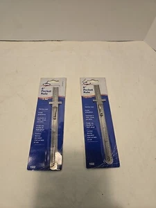 2x ALVIN Stainless Steel English Pocket Rule 6" Model 1532 Small Ruler... - Picture 1 of 3