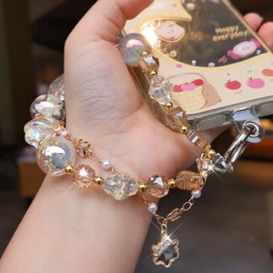 Mobile Phone Lanyard Dream Starry Crystal Bead Bracelet Clip Mobile Phone Strap - Zdjęcie 1 z 8